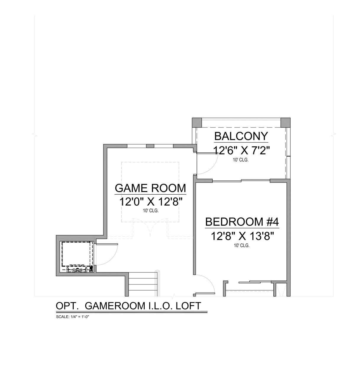 Optional Second Floor Layout for House Plan #5565-00115