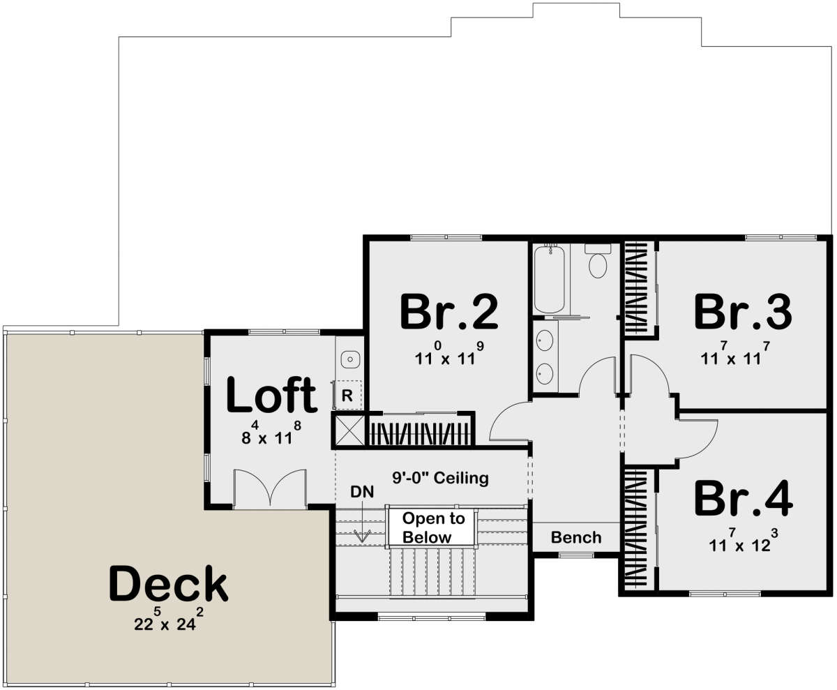Second Floor for House Plan #963-00617