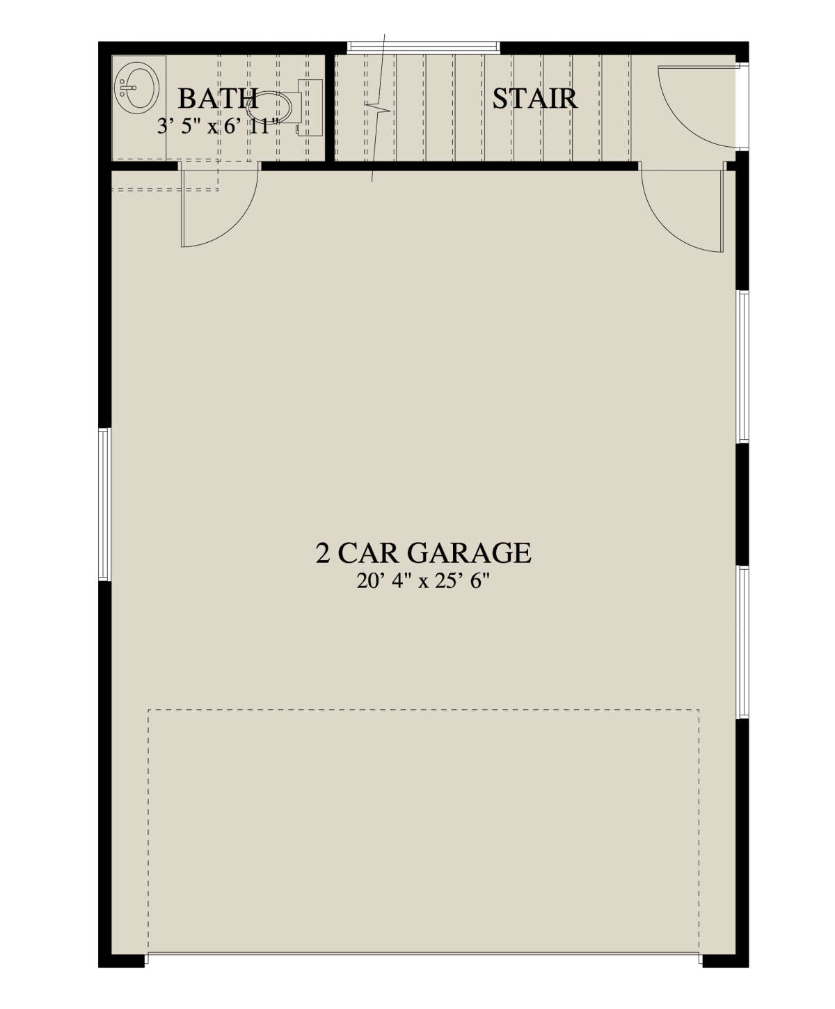 Garage Floor for House Plan #2802-00105