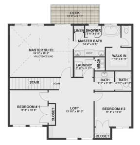 Second Floor for House Plan #2802-00106