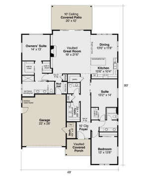 Main Floor for House Plan #035-00962