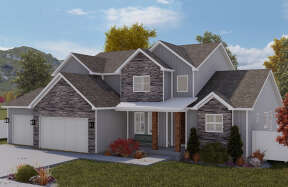 Craftsman House Plan #2802-00107 Elevation Photo