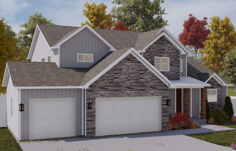 Craftsman House Plan #2802-00107 Elevation Photo