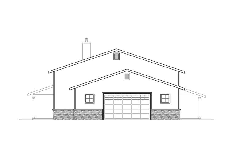 Barn House Plan #035-00963 Elevation Photo