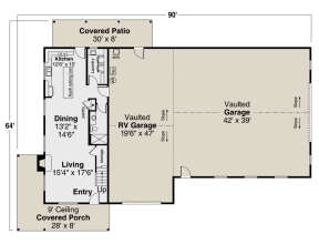 Garage Floor for House Plan #035-00963