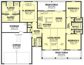 Main Floor for House Plan #041-00264