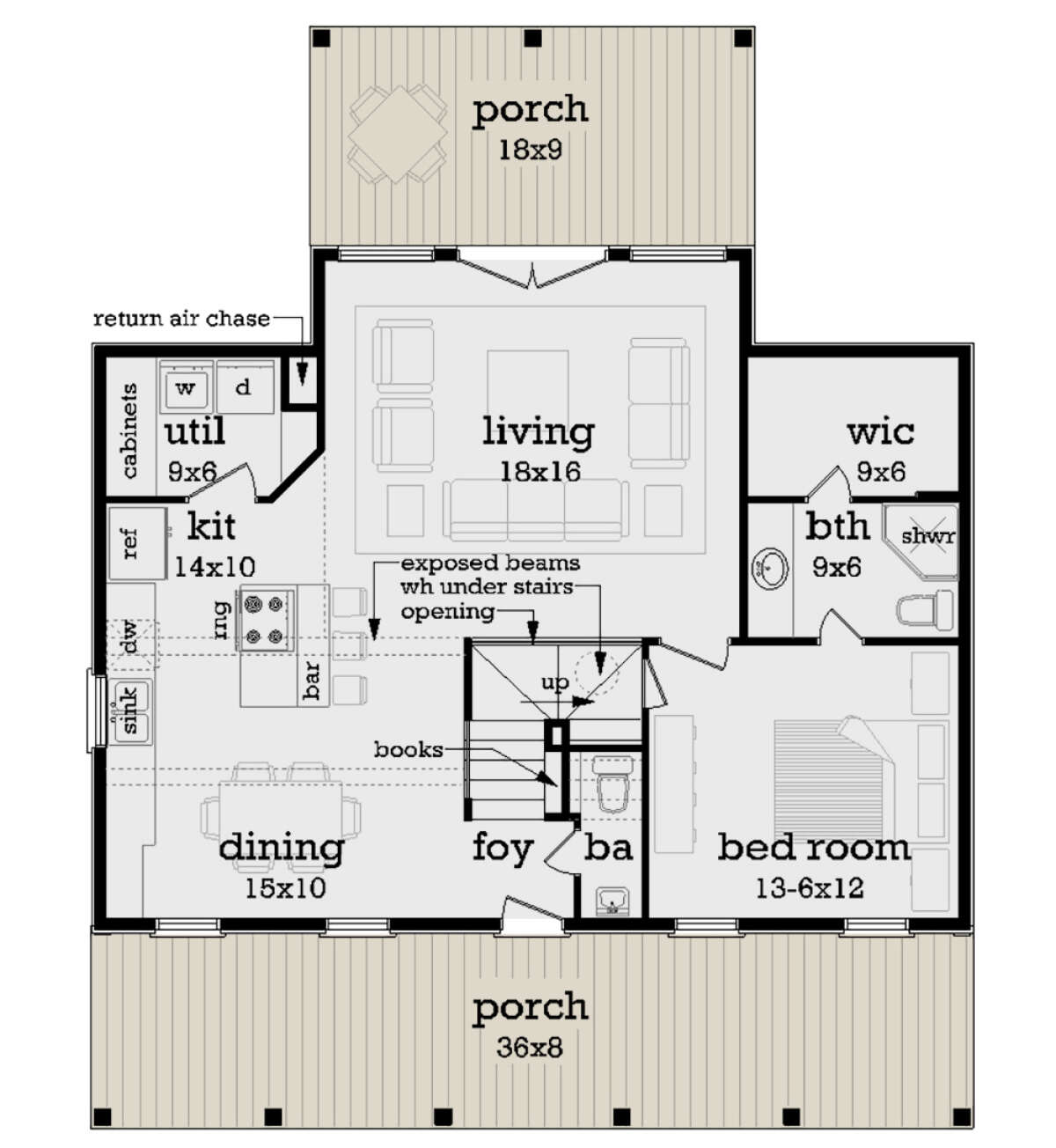 Main Floor for House Plan #048-00282