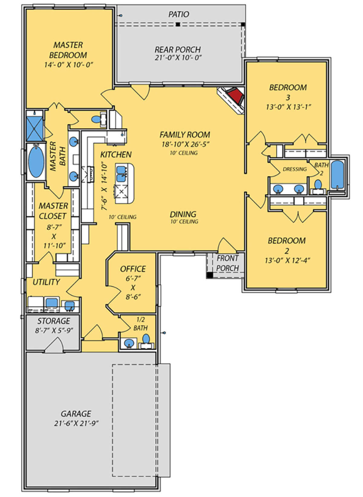 Main Floor for House Plan #9279-00045