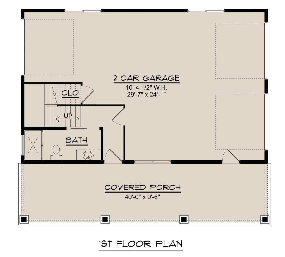 Garage Floor for House Plan #5032-00144