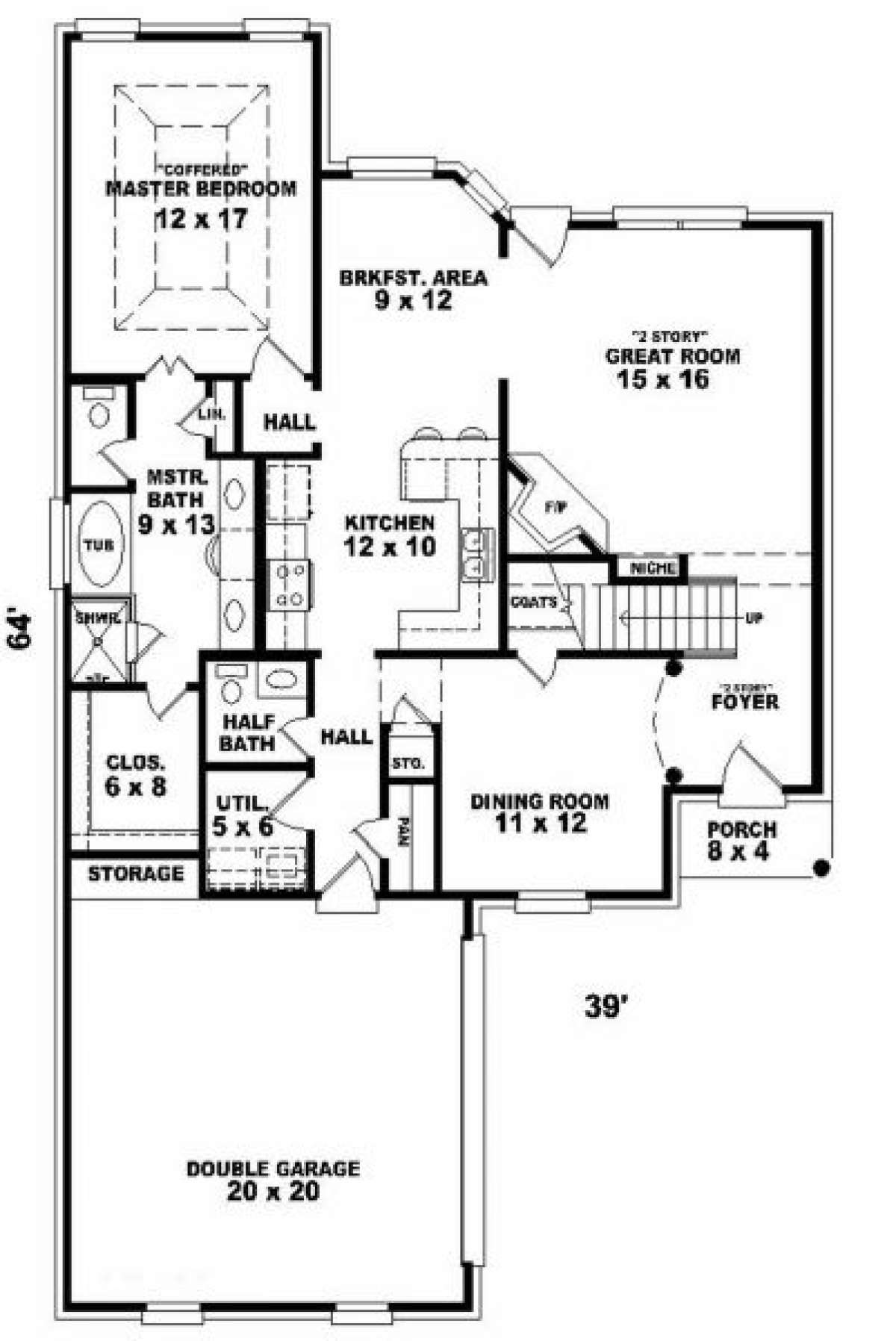 First Floor for House Plan #053-00314