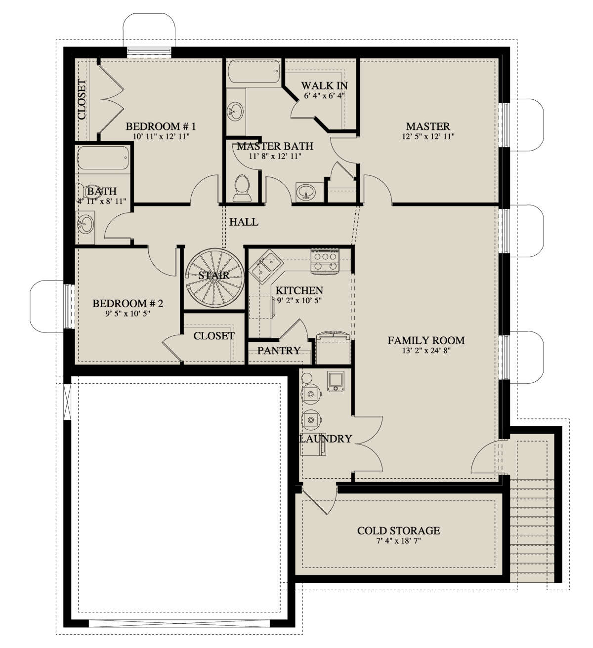 Basement for House Plan #2802-00110