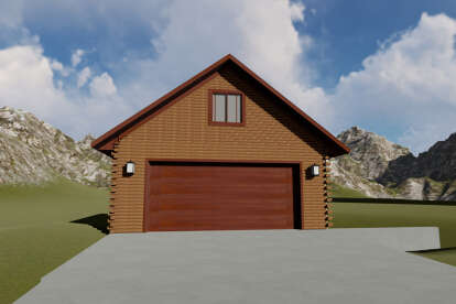 Log House Plan #2802-00112 Elevation Photo