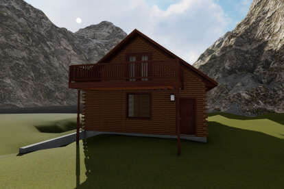 Log House Plan #2802-00112 Elevation Photo