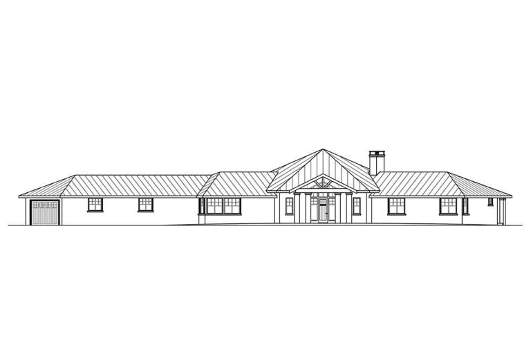 Lake Front House Plan #035-00966 Elevation Photo