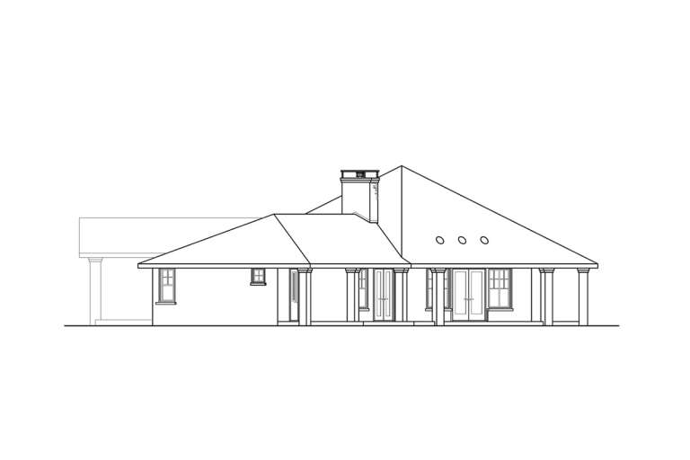 Lake Front House Plan #035-00966 Elevation Photo