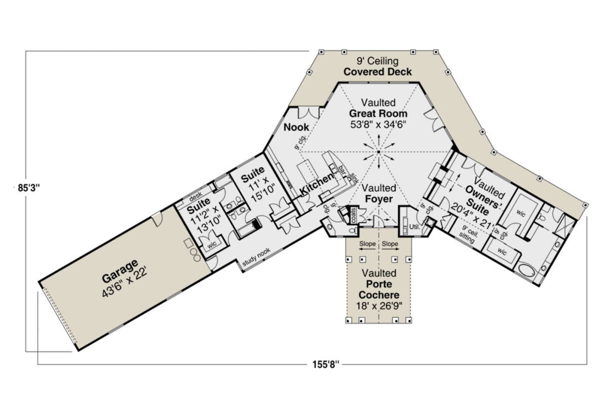 Main Floor for House Plan #035-00966