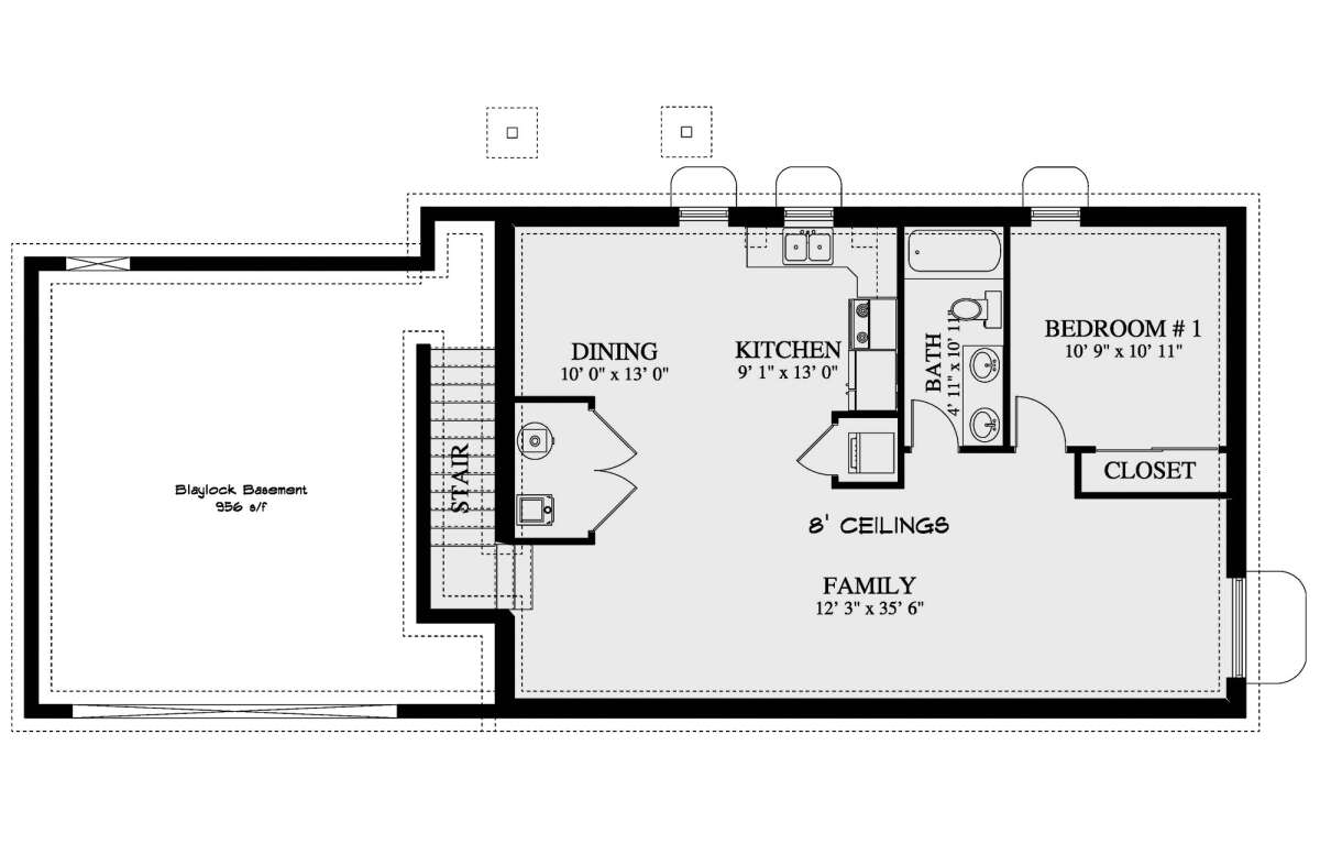 Basement for House Plan #2802-00113