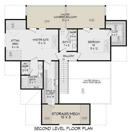 Second Floor for House Plan #940-00401