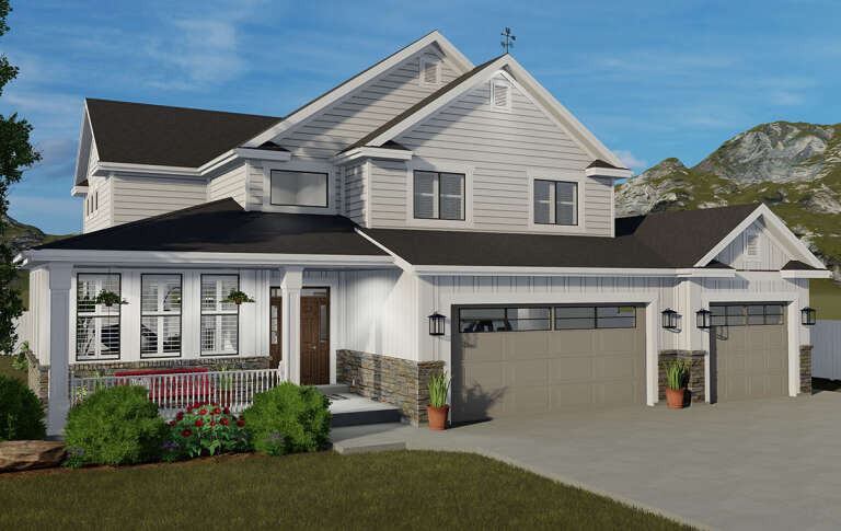 Craftsman House Plan #2802-00117 Elevation Photo