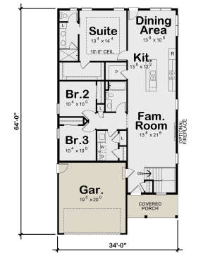 Main Floor for House Plan #402-01722