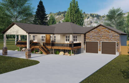 Mountain House Plan #2802-00118 Elevation Photo