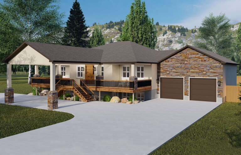 Mountain House Plan #2802-00118 Elevation Photo