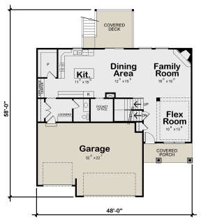 Farmhouse Plan: 2,373 Square Feet, 4 Bedrooms, 3.5 Bathrooms - 402-01726