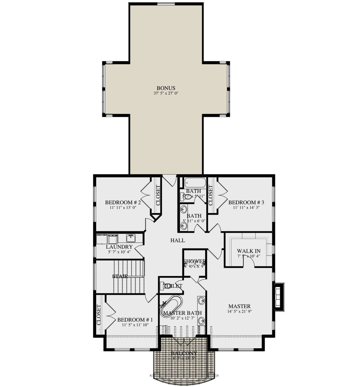 Second Floor for House Plan #2802-00119