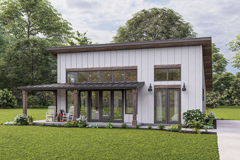 Modern House Plan #1462-00038 Elevation Photo