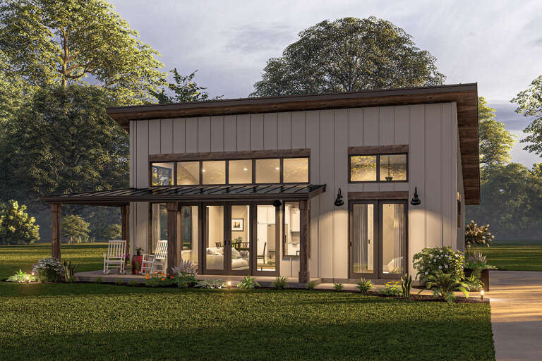 Modern House Plan #1462-00038 Elevation Photo