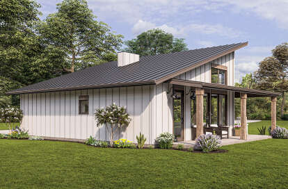 Modern House Plan #1462-00038 Elevation Photo