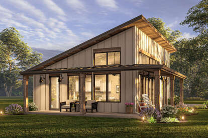 Modern House Plan #1462-00038 Elevation Photo