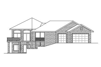 Lake Front House Plan #035-00967 Elevation Photo