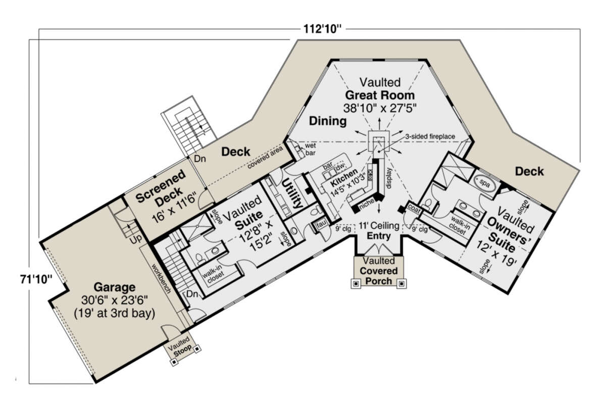 Main Floor for House Plan #035-00967