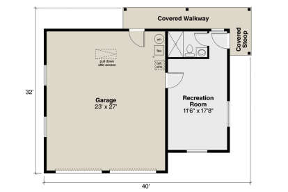 Garage Floor for House Plan #035-00968