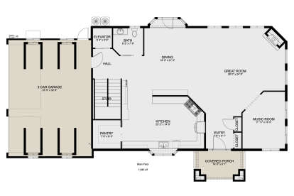Main Floor for House Plan #2802-00121