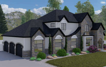 French Country House Plan #2802-00122 Elevation Photo