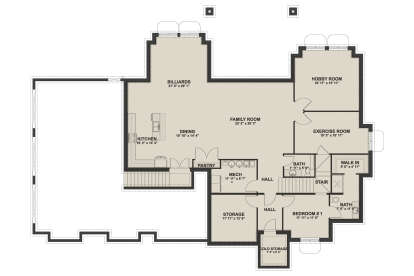 Basement for House Plan #2802-00122
