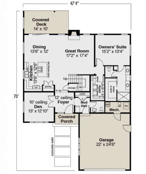 Main Floor for House Plan #035-00969