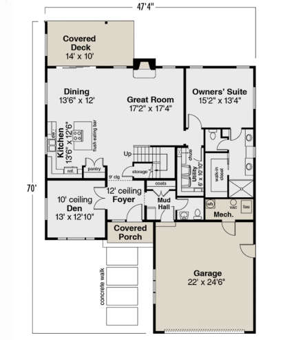 Main Floor  for House Plan #035-00969