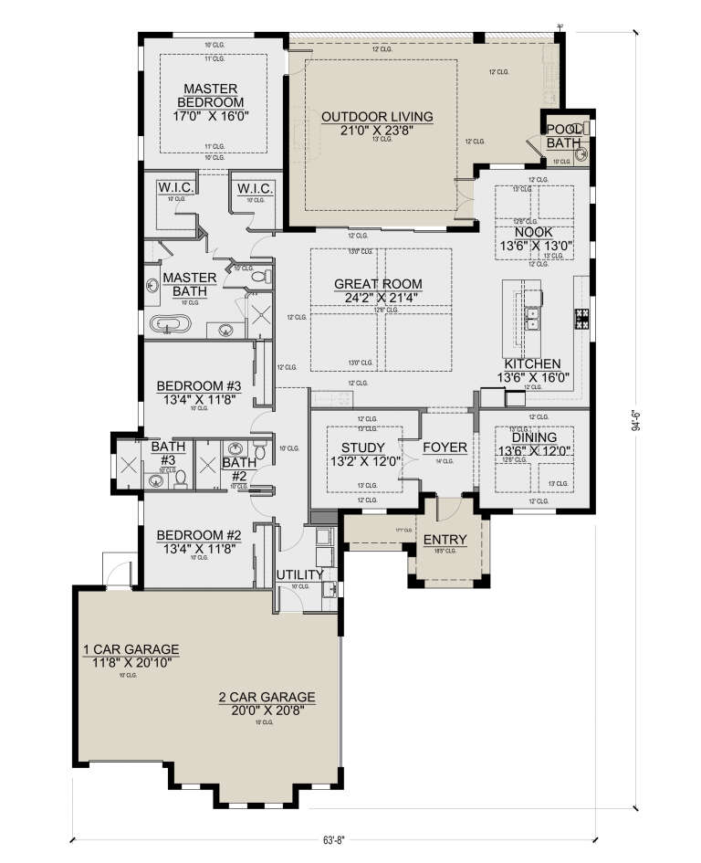 House Plan House Plan #26284 Drawing 1