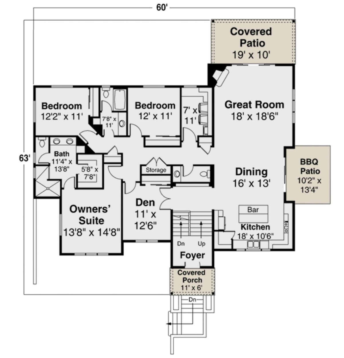 Main Floor for House Plan #035-00971