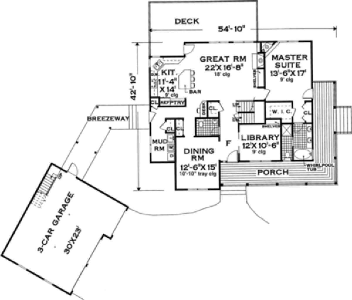 Main Floor for House Plan #033-00058