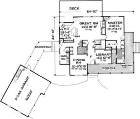 Main Floor for House Plan #033-00058