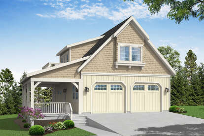 2 Bed, 1 Bath, 820 Square Foot House Plan - #035-00972