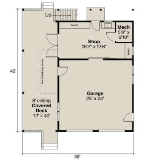 Garage Floor for House Plan #035-00972