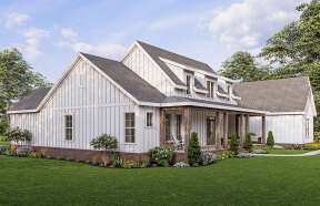 Modern Farmhouse House Plan #009-00309 Elevation Photo