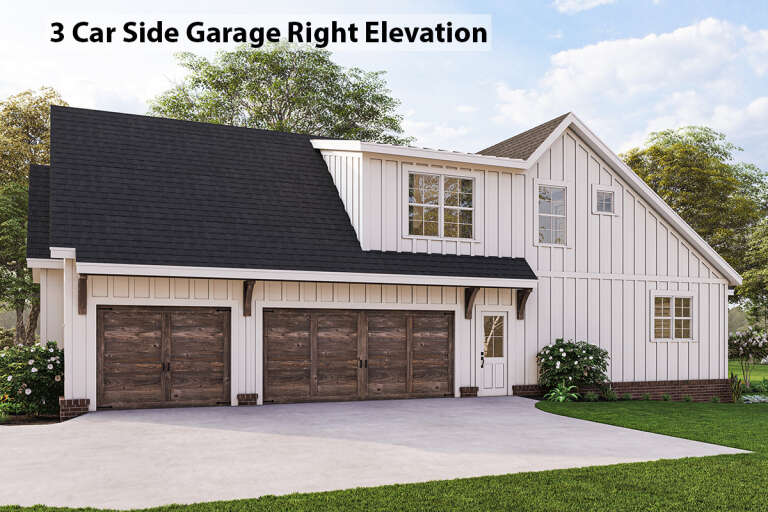 Modern Farmhouse House Plan #009-00309 Elevation Photo