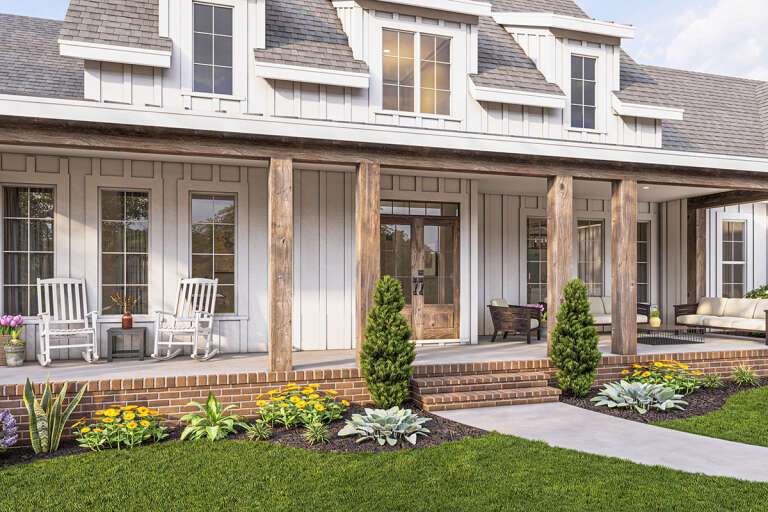 Modern Farmhouse House Plan #009-00309 Elevation Photo