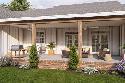 Modern Farmhouse House Plan #009-00309 Elevation Photo